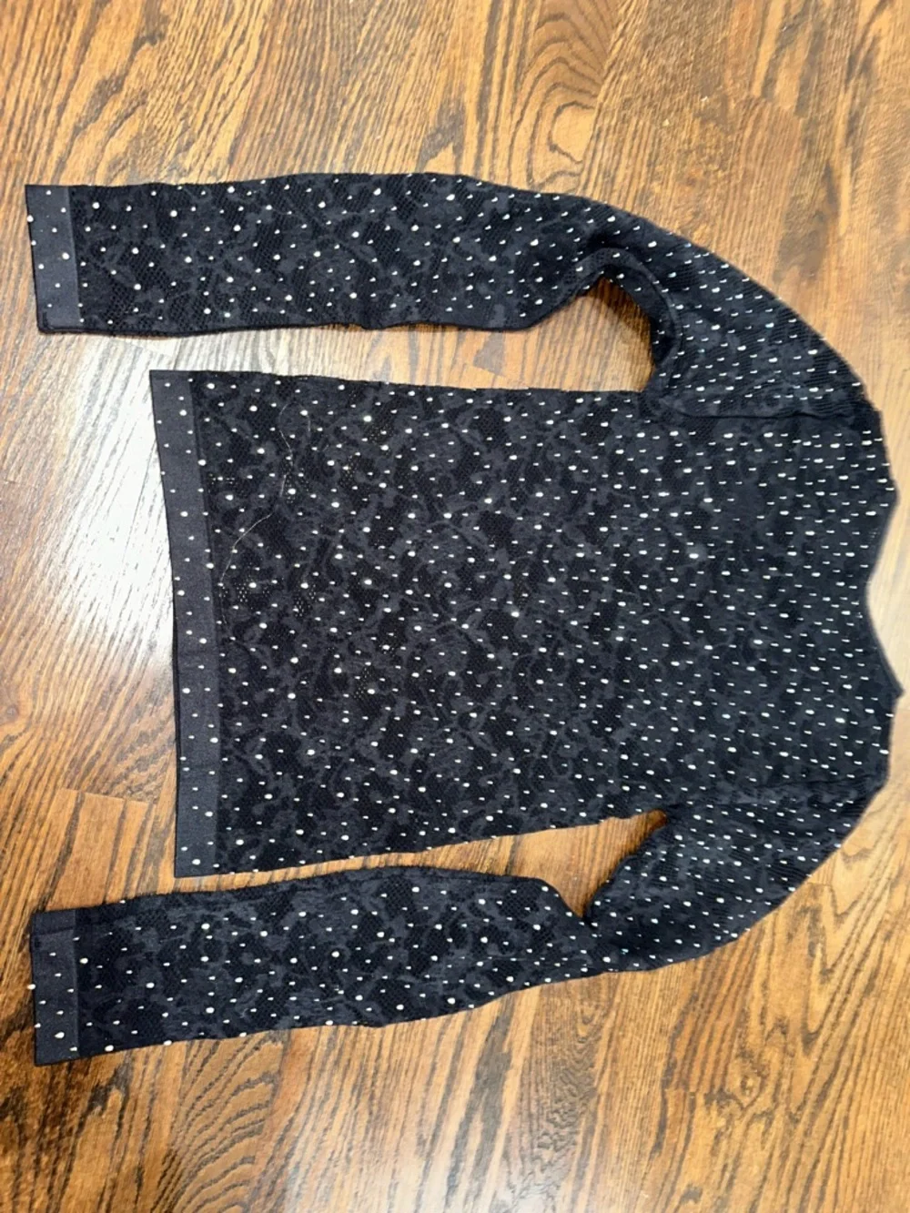 Black Long Sleeve Embellished Tee - Women - Picture 3 of 5